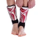 Щитки футбольные с защитой лодыжки FDSPORT FS-692 L белый-красный - изображение 1