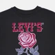Подростковая футболка для девочки Levis Lvg Oversized Western Roses Tee 4EL553-G52-LR 146-152 см (12A) Черная (3666643113421) - изображение 7