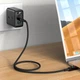 Кабель ACEFAST C7-03 Type-C to Type-C 5A, 100W, 1.2m, nylon, zinc connectors, LED, Black - зображення 5