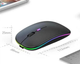 Бездротова комп'ютерна bluetooth миша Wireless Mouse на акумуляторі чорна з RGB підсвіткою - изображение 4