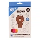 Олівці кольорові YES Line Friends 18 кольорів (290712) - зображення 1