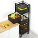 Кухонный органайзер с вращающимися полками Vegetable Rack для хранения овощей и фруктов V1R-Black - изображение 4