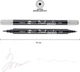 Набор двусторонних маркеров акварельных Santi Brush Marker SWB-29 6 шт Светло-серых (391085) - изображение 3