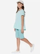 Детский летний комплект (футболка + шорты) для девочки Uniqlo 995669760 134 см Зеленый (1159811382) - изображение 1
