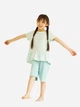 Детский летний комплект (футболка + шорты) для девочки Uniqlo 995669760 134 см Зеленый (1159811382) - изображение 2