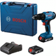 Шуруповерт-дрель ударная аккумуляторная Bosch gsb 183-li 18в 2х2А·час 21-56Нм 374-1815об·мин кейс 1.2кг 0.601.9k9.100 - изображение 1
