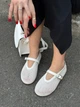 Женские балетки ShoesBand Молочного цвета из текстильной сетки с кожей с перфорацией 39 (25,5 см) (S98081-1) - изображение 1