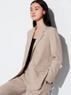Пиджак классический удлиненный женский Uniqlo 407350917 M Бежевый (1159811564) - изображение 1
