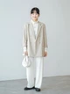 Пиджак классический удлиненный женский Uniqlo 407350917 M Бежевый (1159811564) - изображение 5