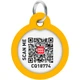 Адресник для собак і котів металевий WAUDOG Smart ID з QR паспортом, малюнок "Градієнт помаранчевий", круг, 30 мм (230-4035) - зображення 4