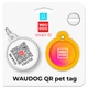 Адресник для собак і котів металевий WAUDOG Smart ID з QR паспортом, малюнок "Градієнт помаранчевий", круг, 30 мм (230-4035) - зображення 6