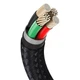 USB кабель Lightning для iPhone iPad Baseus Cafule Metal Series Data Cable (2m, 2.4A, 480Mbps). Black - изображение 7