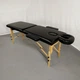 Масажний стіл кушетка ROG 2секції ширина 60см з підголовником та підлокітниками чорний - изображение 1