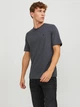 Футболка хлопковая длинная мужская Jack & Jones 12245087 M Темно-серый меланж (5715427284869) - изображение 1