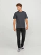Футболка хлопковая длинная мужская Jack & Jones 12245087 M Темно-серый меланж (5715427284869) - изображение 3