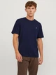 Футболка хлопковая длинная мужская Jack & Jones 12245087 M Темно-синяя (5715427285002) - изображение 1