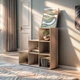 Стелаж Tobi Sho GT-39 для книг, декору на 6 комірок 1071х1076х280 мм Дуб сонома - зображення 2