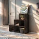 Стеллаж Tobi Sho GT-39 для книг, декора на 6 ячеек 1071х1076х280 мм Венге темный - изображение 2