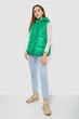 Жилет женский однотонный с капюшоном, цвет зеленый, 244R810, XL - изображение 2