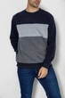 Батник чоловічий на флісі, колір синьо-сірий, 4XL 244R2349 - зображення 1