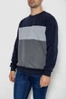 Батник чоловічий на флісі, колір синьо-сірий, 4XL 244R2349 - зображення 3