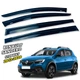 Дефлекторы окон (ветровики) для Renault Sandero / Stepway 2012-2020 накладные (DEFL) Q2 - изображение 1