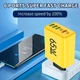 Мережевий зарядний пристрій Блок живлення для телефону Maerknon 65W 4 USB + 2 Type-C Швидке заряджання PD+QC3.0 Блок заряджання для Samsung, IPhone, Xiaomi, Redmi, Huawei, Realme 538 Yellow - зображення 5
