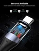 Кабель USB C 4K UltraHD UGREEN US355 USB Type-C to Type-C USB C 3.1 Gen 2 PD100W 10Gbps с нейлоновой оплеткой 1 м Black (80150) - изображение 7