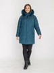 Зимняя женская куртка большого размера UF-fashion ЛР-172-песец 54 бирюзовий - изображение 1