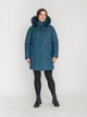Зимняя женская куртка большого размера UF-fashion ЛР-172-песец 54 бирюзовий - изображение 2