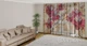 3D - Фото Тюль PHOTODECOR "Бардовые цветы и стразы" - изображение 2