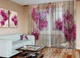 3D - Фото Тюль PHOTODECOR "3D Фіолетові квіти зі стразами" - зображення 1