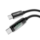 Кабель для зарядки та обміну даними USB YOKI YK-DI88 DISPLAY Series Type-C to Type-C 100W (5A/20V) 2m Black - зображення 8