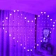 Светодиодная гирлянда штора Сердце LED, 1,8x1,5м, 16 нитей, 220В, 8 режимов, Фиолетовый - изображение 1