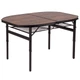 Стіл Bo-Camp Melrose Oval 120x80 cm Black/Wood look (1404220) - зображення 1