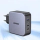 Зарядний пристрій Ugreen CD289 GaN 140W Gray + кабель Type-C 1.5 м (90549) - зображення 6