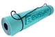 Коврик для йоги и фитнеса EasyFit TPE+TC 6 мм двухслойный + Чехол мятный-черный - изображение 3