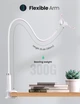 Держатель для телефона UGREEN LP113 90cm 360° Multifunction Phone Clip Stand White (30488) - изображение 3