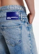 Женские эластичные джинсы Karl Lagerfeld Jeans широкие с заниженной талией голубые 30 (1019) - изображение 5