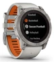 Титановые часы с подзарядкой от солнца и встроенным фонарем Garmin Fenix 7Х Pro Sapphire Solar Edition (010-02778-15) серо-оранжевые с силиконовым ремешком - изображение 11