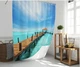 Шторка для ванны душа водооталкивающяя с антибактериальной пропиткой The Dock Tropichome 180x200 cм - изображение 2