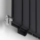 Дизайнерский радиатор отопления IDEALE VITTORIA 12 5/1800/340 вертикальный черный матовый - изображение 2