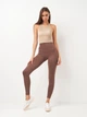 Спортивные леггинсы для фитнеса высокие женские Giulia Leggings Sport Shape S-M Коричневые (4823116923799) - изображение 3