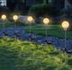 Садовые фонари на солнечных батареях врезные 20LED шаров 2шт для террас заднего двора - изображение 7