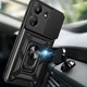 Протиударний чохол Armor Ring + захиcт камери для Xiaomi Redmi 13C та Poco C65 Simon case чорний - зображення 7