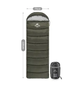 Спальний мішок кокон з капюшоном Naturehike U150 NH20MSD07, (11°C), лівий, зелений - зображення 3