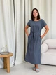 Платье-футболка миди летнее женское ARTKNIT Маргарет L Графитовое (4823093464131) - изображение 3