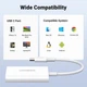 Картрідер 2 in 1 UGREEN CM265 USB-C Card Reader SD3.0, TF 2TB 170МБ/с для iPhone 15 Pro Max iPad Pro MacBook Pro/Air Samsung Galaxy Android 15см White (35506) - зображення 3