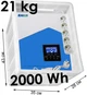 Підключений мобільний набір гібридний сонячний інвертор EASUN POWER 24 V/220 V, 2,4 кВт + акумулятор Li-ion 24V з балансиром + BMS Daly - зображення 2