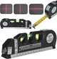 Универсальный лазерный уровень Fixit Laser Level PRO 3 нивелир жидкостный со встроенной рулеткой и линейкой 4 в 1 - изображение 1